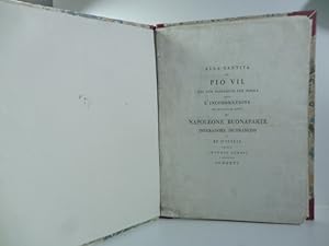Alla santita' di Pio VII nel suo passaggio per Parma dopo l'incoronazione dalui fatta in Parigi d...