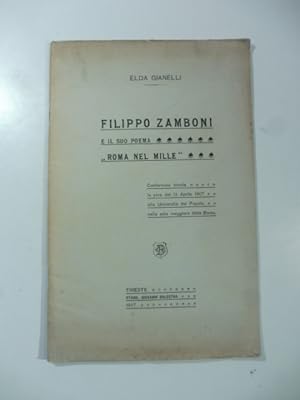 Filippo Zamboni e il suo poema 'Roma nel mille'