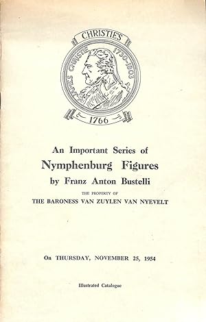 Bild des Verkufers fr Catalogue of an Important Series of Nymphenburg Figures from the Italian Comedy by Franz Anton Bustelli zum Verkauf von WeBuyBooks