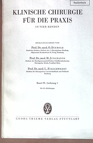 Bild des Verkufers fr Chirurgie des Ober- und Unterarmes, einschlielich des Ellbogen- und Handgelenkes; in: Sonderdruck Band IV, Lieferung 5 Klinische Chirugie fr die Praxis in vier Bnden; zum Verkauf von books4less (Versandantiquariat Petra Gros GmbH & Co. KG)