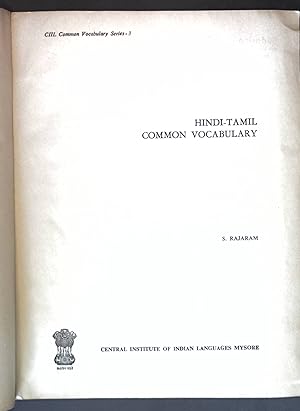 Bild des Verkufers fr Hindi-Tamil common Vocabulary; CIIL Common Vocabulary Series 3; zum Verkauf von books4less (Versandantiquariat Petra Gros GmbH & Co. KG)