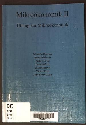 Immagine del venditore per Mikrokonomik II: bung zur Mikrokonomik; Wintersemester 1998/99; venduto da books4less (Versandantiquariat Petra Gros GmbH & Co. KG)