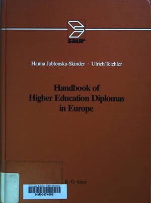 Imagen del vendedor de Handbook of higher education diplomas in Europe: a survey of study programmes and of diplomas, degrees and other certificates ; granted by higher education institutions in the Europe region. a la venta por books4less (Versandantiquariat Petra Gros GmbH & Co. KG)