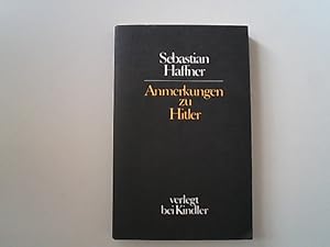 Bild des Verkufers fr Anmerkungen Zu Hitler zum Verkauf von Antiquariat Bookfarm