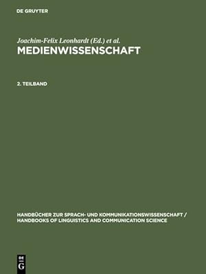 Bild des Verkufers fr Medienwissenschaft / Medienwissenschaft. 2. Teilband zum Verkauf von Antiquariat Bookfarm