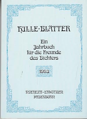 Hille-Blätter. Ein Jahrbuch für die Freunde des Dichters