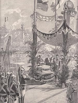 Der Zar in Paris: Die Grundsteinlegung der Brücke Alexander s III. am 7. Oktober 1896. 1 Abbildun...