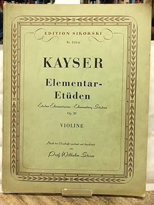 Seller image for 36 Elementar-Etden / 36 Etudes Elementaires / 356 Elementary Studies. Fr Violine Nach der Urschrift revidiert und bearb. von Prof. Wilhelm Stross. for sale by Kepler-Buchversand Huong Bach