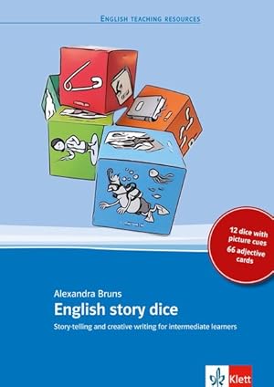 English story dice Story-telling and creative writing for intermediate learners. 12 dice with pic...