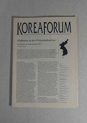 Bild des Verkufers fr Korea Forum, Jahrgang VII (Nummer 2/97): Sdkorea in der Wirtschaftskrise. zum Verkauf von Versandantiquariat Waffel-Schrder