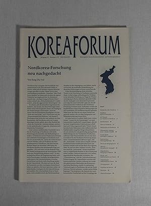 Bild des Verkufers fr Korea Forum, Jahrgang VII (Nummer 1/97): Nordkorea-Forschung neu nachgedacht. zum Verkauf von Versandantiquariat Waffel-Schrder