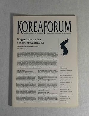 Bild des Verkufers fr Korea Forum, Jahrgang X (Nummer 1/2 2000): Brgeraktion zu den Parlamentswahlen 2000. zum Verkauf von Versandantiquariat Waffel-Schrder