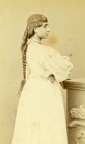 Algeria Alger? Young Woman Costume Fashion Old CDV Photo 1870