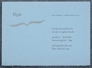 Seller image for Flight. Jerry Martien. Summer Solstice 2010. for sale by William Matthews/The Haunted Bookshop