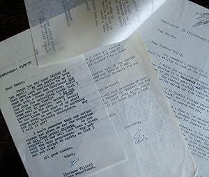 Two typed letters to Terence Tiller, with Tiller's replies, [1961]-1962