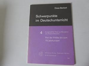 Seller image for Schwerpunkte im Deutschunterricht 4: Ausgewhlte Texte zur Rezeption von Dramentheorien. Von der Antike bis zum 19. Jahrhundert. Softcover for sale by Deichkieker Bcherkiste