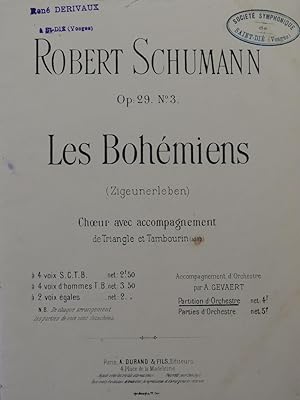 SCHUMANN Robert Les Bohémiens Orchestre ca1895