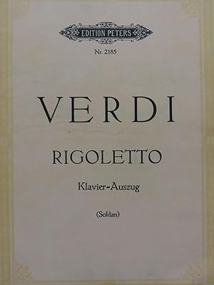 Immagine del venditore per VERDI Giuseppe Rigoletto Opra Chant Piano venduto da partitions-anciennes