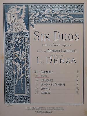 Seller image for DENZA L. Adieu Chant Piano 1894 for sale by partitions-anciennes