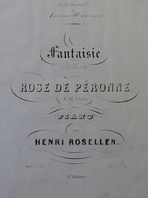 Seller image for ROSELLEN Henri Fantaisie Brillante Piano ca1840 for sale by partitions-anciennes