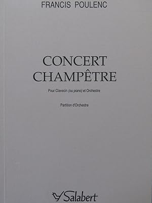 POULENC Francis Concert Champêtre Clavecin ou Piano Orchestre 1973