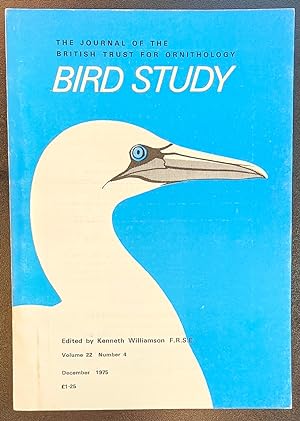 Image du vendeur pour Bird Study the Journal of the British Trust for Ornithology Volume 22 Number 4 December 1975 mis en vente par Shore Books