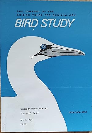 Image du vendeur pour Bird Study the Journal of the British Trust for Ornithology Volume 28 Part 1 March 1981 mis en vente par Shore Books