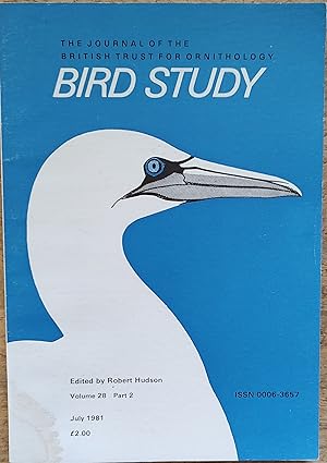 Image du vendeur pour Bird Study the Journal of the British Trust for Ornithology Volume 28 Part 2 July 1981 mis en vente par Shore Books