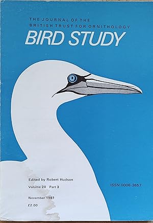 Image du vendeur pour Bird Study the Journal of the British Trust for Ornithology Volume 28 Part 3 November 1981 mis en vente par Shore Books