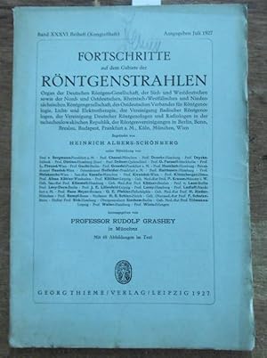 Image du vendeur pour Rntgenstrahlen, Fortschritte auf dem Gebiete der. Band XXXVI, Beiheft Kongreheft, Juli 1927. Verhandlungen der Deutschen Rntgen-Gesellschaft (Gesellschaft fr Rntgenkunde und Strahlenforschung ) Band XVIII. Bericht ber die wissenschaftl. Sitzungen des 18. kongresses vom 28. bis 30. April in Wiesbaden, hrsg. von Prof. Grashey. Publikationsorgan der Deutschen Rntgen-Gesellschaft, der Sd= und Westdeutschen sowie der Nord= und Ostdeutschen , Rheinisch=Westflischen und Niederschsischen Rntgengesellschaft, des Ostdeutschen Verbandes fr Rntgenologie, weiter siehe Anmerkung. mis en vente par Antiquariat Carl Wegner