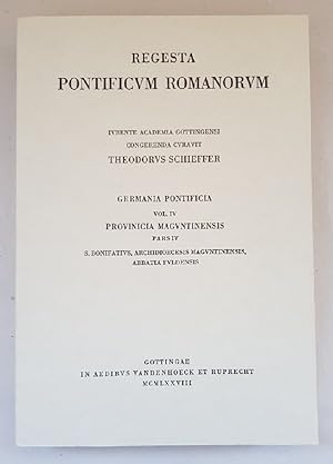 Regesta Pontificum Romanorum iubente Academia Gottingensi congerenda. Germania Pontificia. Vol. I...