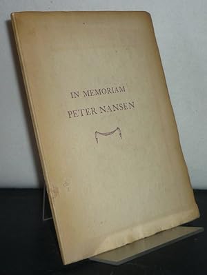 Bild des Verkufers fr In Memoriam Peter Nansen. zum Verkauf von Antiquariat Kretzer