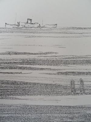 Bild des Verkufers fr (Hamburg 1888 - 1945). Wattenmeer. Lithographie, um 1920. Signiert. 29 x 48 cm. zum Verkauf von Antiquariat Daniel Schramm e.K.