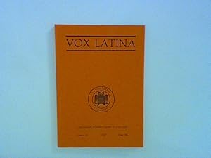 Bild des Verkufers fr Vox Latina : commentarii periodici favore et subsidio Studiorum Universitatis Sarvicae comparati, Tomus 23, 1987, Fasc. 88 zum Verkauf von ANTIQUARIAT FRDEBUCH Inh.Michael Simon