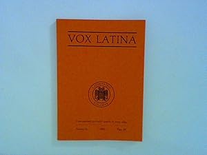 Bild des Verkufers fr Vox Latina : commentarii periodici favore et subsidio Studiorum Universitatis Sarvicae comparati, Tomus 22, 1986, Fasc. 85 zum Verkauf von ANTIQUARIAT FRDEBUCH Inh.Michael Simon