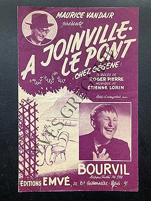 Image du vendeur pour A JOINVILLE LE PONT (CHEZ GEGENE)-PARTITION MUSICALE mis en vente par Yves Grgoire