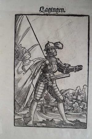 Lagingen. Original Holzschnitt . Um 1545 Original Holzschnitt von I. K. ( J. Kallenberg ) aus J. ...