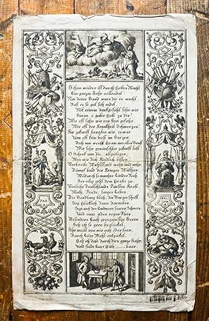 Imagen del vendedor de Gestochener Neujahrswunsch mit dem Text: "Schon wieder ist durch Gottes Macht / Ein ganzes Jahr vollendet.". " a la venta por Antiquariat Thomas Rezek