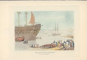 Seller image for A river scene. Photogravur von 1905. Feinpapier, mech. geschöpft, Blattgrösse: 18,7 x 27,2 cm, aus "Angelo's Pic Nic" with twenty-four illustrations from contemporary drawings and prints in the collection of Joseph Grego (London: Kegan Paul, Trench, Trübner & Co. Ltd.) 1905 for sale by ANTIQUARIAT Franke BRUDDENBOOKS