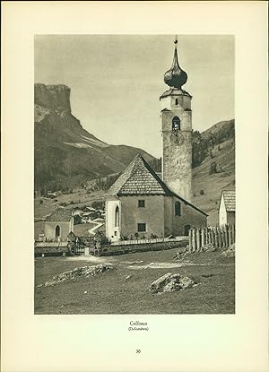 Bild des Verkufers fr Kupfertiefdruck : Colfosco - Dolomiten - Vico - Italien Landschaftsansichten. zum Verkauf von Bcher bei den 7 Bergen