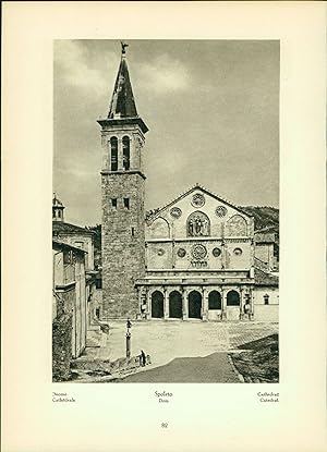 Bild des Verkufers fr Kupfertiefdruck : Spoleto - Dom - Volterra - Etruskische Stadtmauer Landschaftsansichten. zum Verkauf von Bcher bei den 7 Bergen