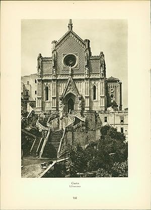 Bild des Verkufers fr Kupfertiefdruck : Gaeta - S. Francesco - Fondi - Castello - Italien. Stadtansichten zum Verkauf von Bcher bei den 7 Bergen