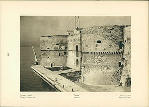Bild des Verkufers fr Kupfertiefdruck : Tarent Castello - Castello S. Michele Vecchio - Italien Landschaftsbild zum Verkauf von Bcher bei den 7 Bergen