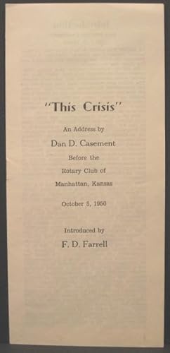 Seller image for This Crisis for sale by K & B Books