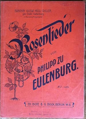 Bild des Verkufers fr Rosenlieder. Ausgabe fr Klavier. Baronin Gisela Hess-Diller in Freundschaft zugeeignet zum Verkauf von Araki Antiquariat Georg Dehn