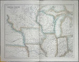 Bild des Verkufers fr United States: North Central Section (Fullarton 1874) zum Verkauf von Maynard & Bradley