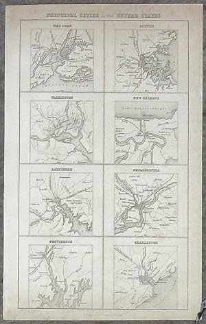 Image du vendeur pour Principal Cities of the United States (1872) mis en vente par Maynard & Bradley