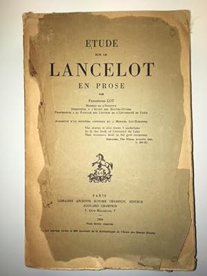 Seller image for Etude Sur Le Lancelot En Prose for sale by Great Expectations Rare Books