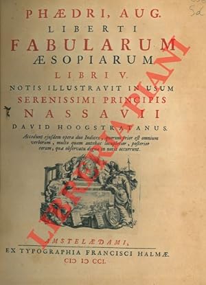 Fabularum aesopiarum libri V. Notis illustravit in usum serenissimi Principis Nassavii David Hogs...