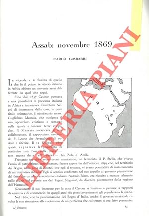 Assab: novembre 1869.